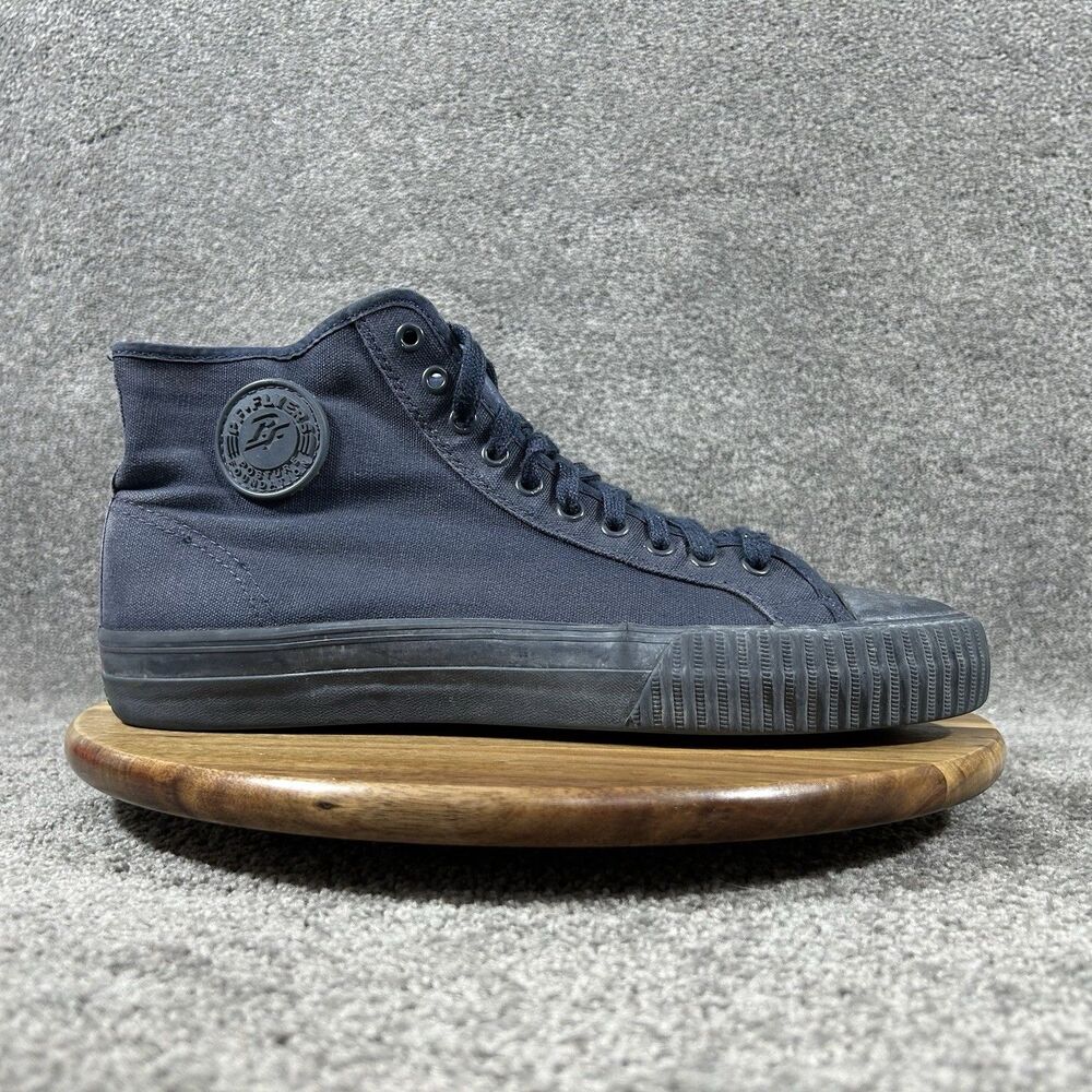 PF Flyers Center Hi Men's Sz 12 Blue Canvas High Top Athletic Running Shoes Used